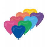 Set 50 baloane in forma de inima multicolor 25 cm