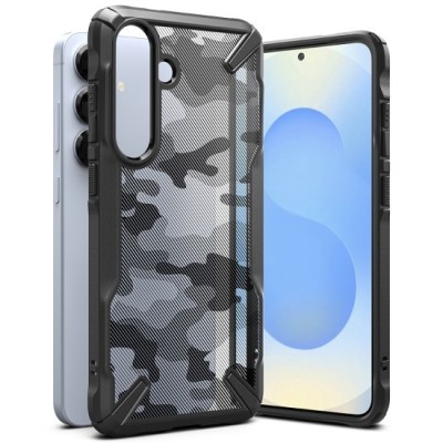 Husa pentru Samsung Galaxy S25 Plus - Ringke Fusion X Design - Camo Black foto