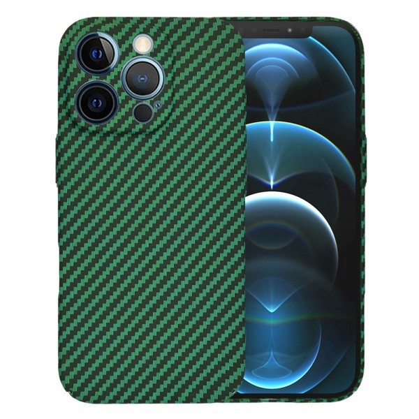 Husa pentru Apple iPhone 12 Pro Max, Techsuit, Carbonite FiberShell, Verde