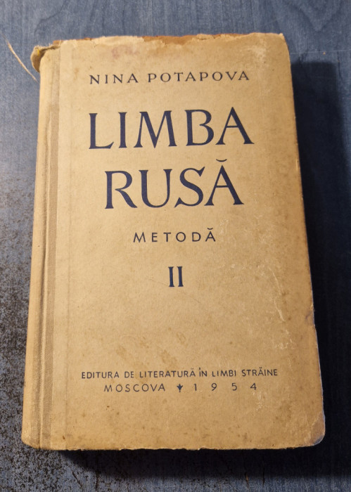 Limba rusa metoda volumul 2 Nina Potapova