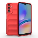 Husa pentru samsung galaxy a05s, antisoc, margini striatii, design minimalist, red