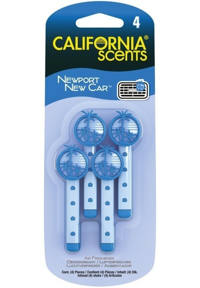 Odorizant California Scents&reg; Vent Stick Air Freshener Newport New Car 4 Pack AMT34-035