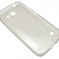 Husa silicon slim gri semitransparent pentru Huawei Ascend Y550