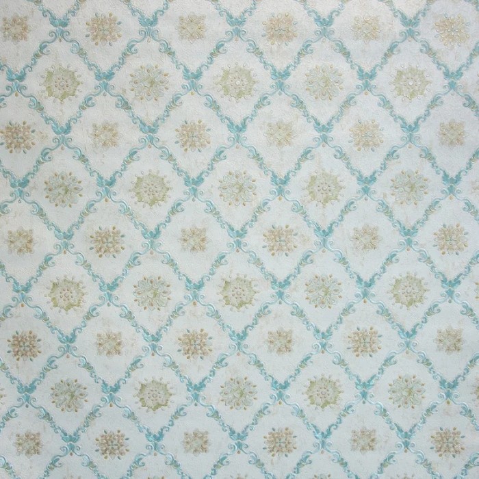 Tapet lux, model clasic, albastru, crem, Decori, 82821