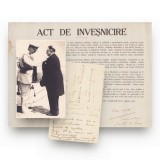 Grigore Trancu-Iași, Act de &icirc;nveșnicire + fotografie semnată olograf, 1926