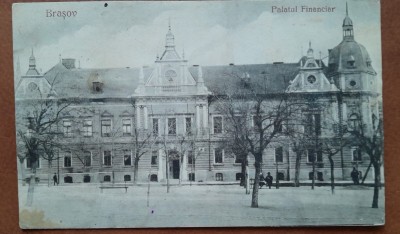 Carte postala, Brasov, Palatul Financiar, 1928 foto
