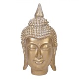 Decoratiune Masa, Buddha, Auriu, Diametru 15cm, Inaltime 27cm, Polirasina, Oem