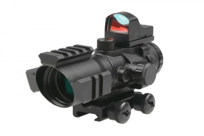 Luneta Rhino 4x32 cu mini red dot Theta Optics foto