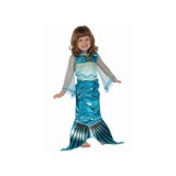 Costum carnaval Sirena Albastra pentru copii, marime 92/104 cm (3-4 ani)