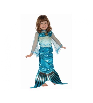 Costum carnaval Sirena Albastra pentru copii, marime 92/104 cm (3-4 ani) foto