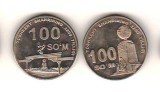 SV * Uzbekistan 2 x 100 SOM / S&#039;OM 2009 * 2200 ANI ATESTARE TASHKENT AUNC+, Asia, Nichel