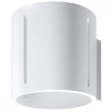 Lampă De Perete Inez Albă Din Aluminiu, 1 Bec Cilindric Modern De Interior