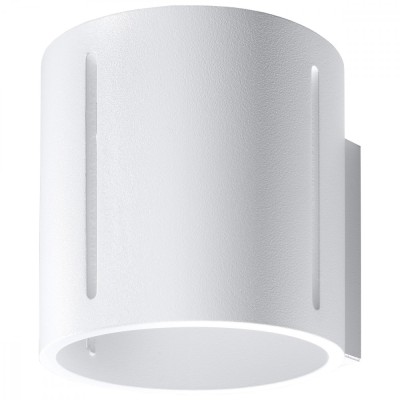 Lampă De Perete Inez Albă Din Aluminiu, 1 Bec Cilindric Modern De Interior foto