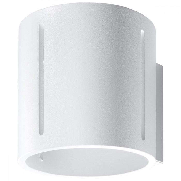 Lampă De Perete Inez Albă Din Aluminiu, 1 Bec Cilindric Modern De Interior