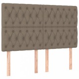 Cumpara ieftin Tablii de pat, 4 buc, gri taupe, 80x7x78/88 cm, textil
