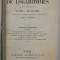 TABLES DE LOGARITHMES A CINQ DECIMALES , d &#039;apres J. DE LALANDE , 1893 , PREZINTA PETE SI URME DE UZURA
