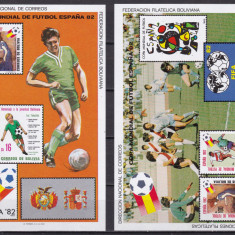 Bolivia 1982 sport fotbal MI bl. 124,125 MNH