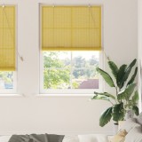 vidaXL Jaluzele și Rulouri pentru Fereastră Galben 120 x 220 cm Bambus