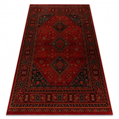 Covor de l&amp;acirc;nă KASHQAI 4345 300 oriental, cadru vin roșu, 67x130 cm foto