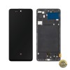 Display cu Touchscreen MP compatibil cu Samsung Galaxy A71 A715 cu Rama Versiune OLED Negru