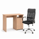 Set de birou Family One 100x50x74 cm cu scaun rotativ Fit, stejar Sonoma-negru