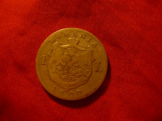 Moneda 1 Leu 1900 Carol I argint ,muchie dreapta , cal. buna foto