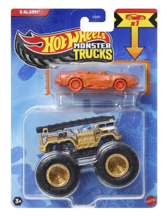 HOT WHEELS MONSTER TRUCK SI MASINUTA METALICA 5 ALARM