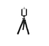 Suport telefon felxibil, trepied selfie ajustabil, negru