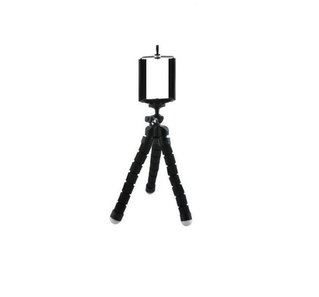 Suport telefon felxibil, trepied selfie ajustabil, negru