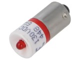 Lampă LED roșie BA9S 130V DC 1 diodă EAO OptoHiT