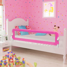 Balustrada de protectie pat copii, 2 buc., roz, 150x42 cm GartenMobel Dekor