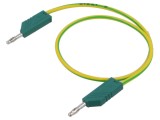 Cablu de măsurare Hirschmann T&amp;M 0,5m 60VDC 30VAC 32A galben-verde