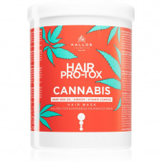 Kallos Hair Pro-Tox Cannabis masca de par regeneratoare cu ulei de canepa 1000 ml
