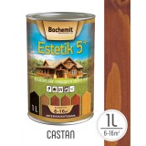 Ulei protector lemn Bochemit Estetik 1l, nuanta castan, 6-12mp, protectie raze ultraviolete si patrundere apa
