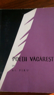 Poetii Vacaresti Al.Piru 1966 foto