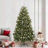 vidaXL Brad de Crăciun artificial Verde 240 cm PVC și Metal 3395705