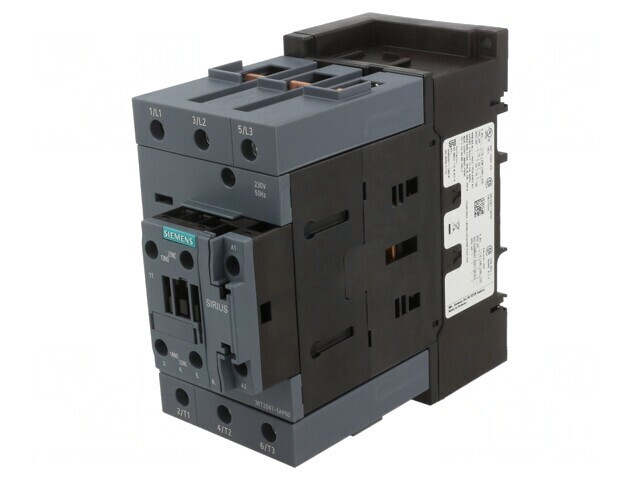 Contactor 3-Poli NO cu 3 Contacte Auxiliare NO NC 230V AC