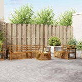 vidaXL Seturi de canapele 7 pcs natural Lemn Solid de Acacia 3374419