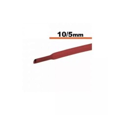 Tub termocontractibil rosu 10mm/ 5mm 0.5m