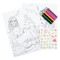 Set Colorat, Model Printesa, 8 Creioane, Autocolante, Multicolor, A4