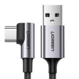 Cablu Unghi Ugreen USB - USB Tip C 2m 3A Gri (50942)