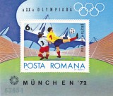 OLIMPIADA MUNCHEN 1972, FOOTBAL,COLITA DANTELATA ,Lp.3222, MNH **,ROMANIA., Sport, Nestampilat