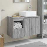 Cumpara ieftin Set dulap baie 2 buc. Sonoma gri 83 x 35 x 80 cm Lemn prelucrat
