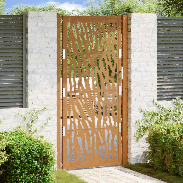 Gossi poarta de gradina design cu urme otel rezistent la intemperii
