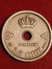 25 ore 1929 Norvegia (Rara, Tiraj = 800.000, cota ridicata), stare aUNC [poze]. Discount 10 % pt achizitii totale de mimimum 500 lei., Europa, Nichel