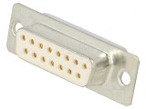 Conector D-Sub 15-Pin Mamă Aurit pentru Cablu