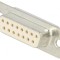 Conector D-Sub 15-Pin Mamă Aurit pentru Cablu