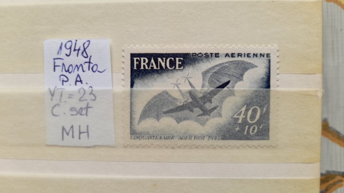 1948 France PA YT=23 c.set MH perfect