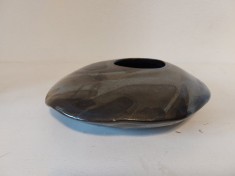 Vaza ceramica Ikebana, joasa, handmade, glazura interior si exterior