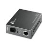 MEDIA CONVERTOR TP-LINK RJ45 10/100M la fibra SC single-mode 100M, Full-duplex, Tx:1310nm, Rx:1550nm, pana la 20Km, montabil in sasiu &quot;MC112CS&quot;